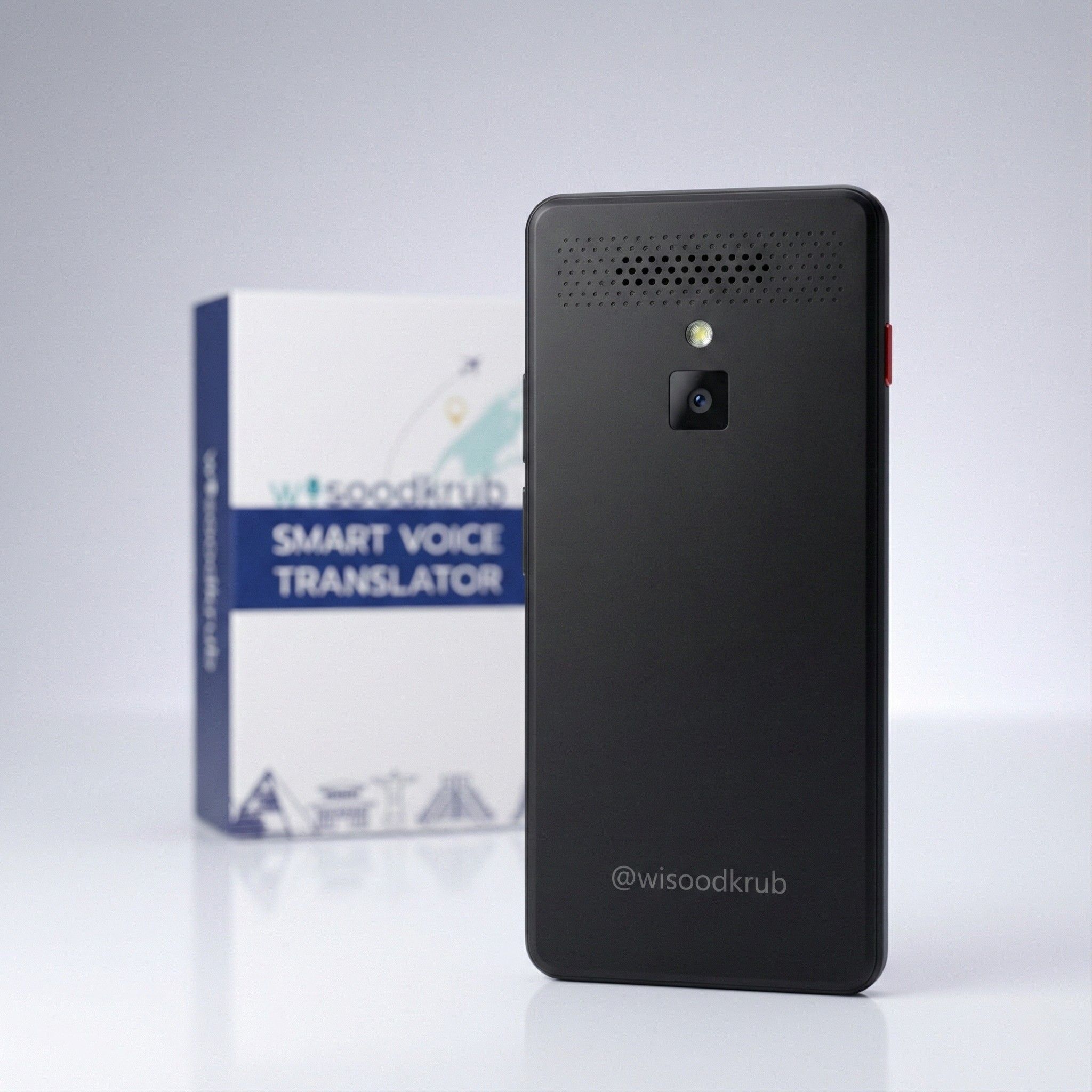 ด้านหลัง WSK0124 แสดงกล้องและปุ่ม