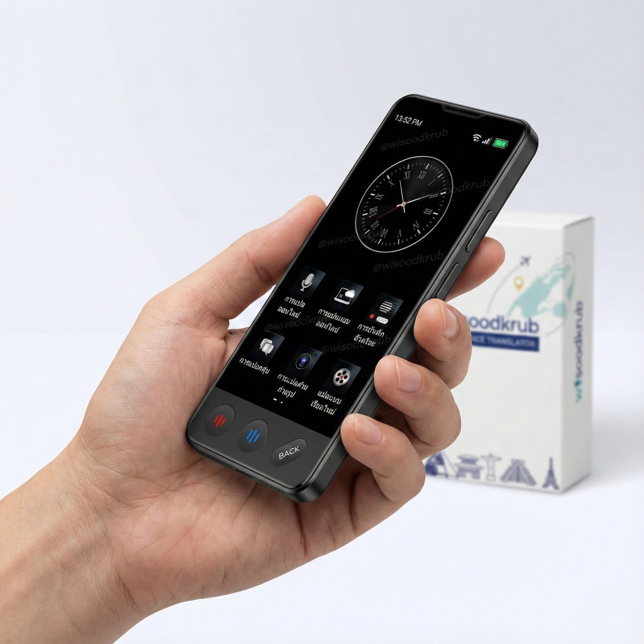 ถือ WSK0124 ในมือ แสดงขนาดจริง