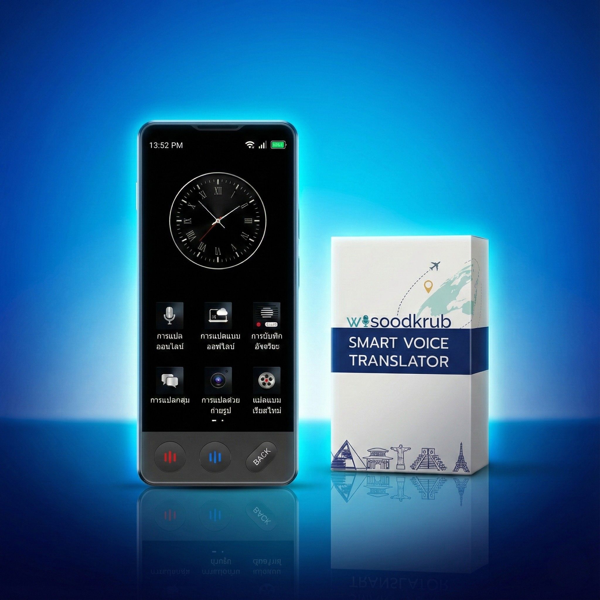 เครื่องแปลภาษา Wisoodkrub WSK0124 รองรับ 139 ภาษา หน้าจอ 5 นิ้ว